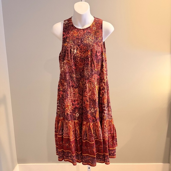 ULLA JOHNSON Darling Print Tiered Flowy Dress Sz 6 NWT $420!! - Picture 2 of 7